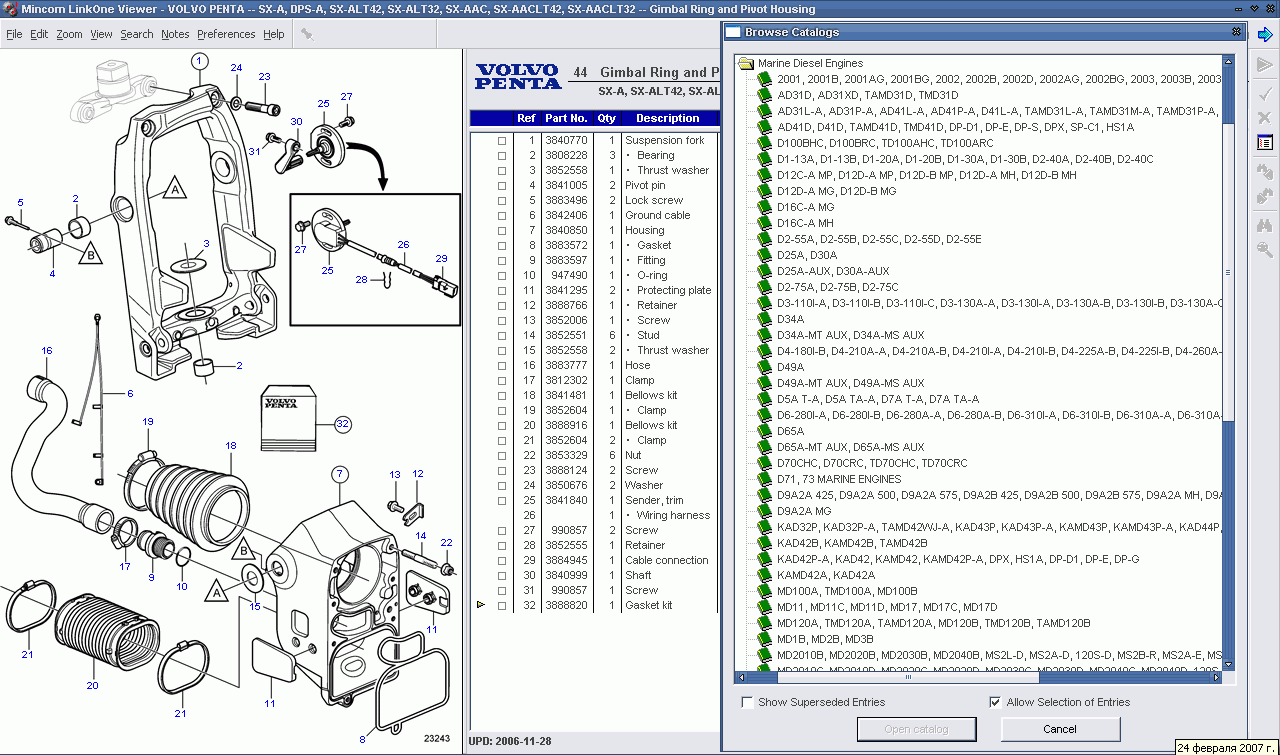 Volvo Penta EPC Spare Parts Catalog EVC