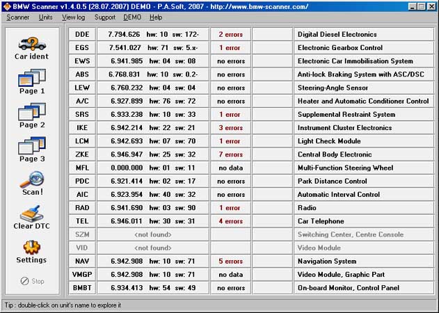 Bmw p.a. soft scanner v1.36 software #4