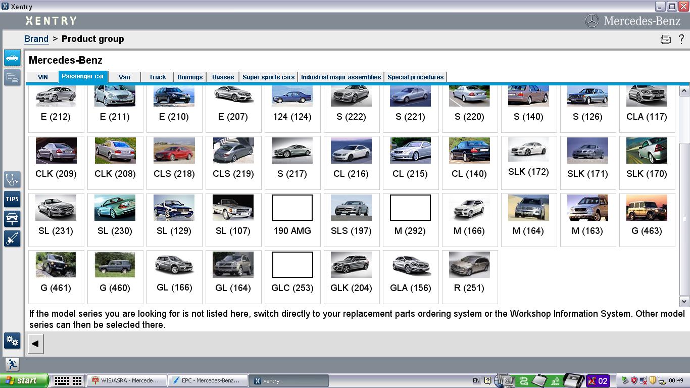 Mercedes Xentry language