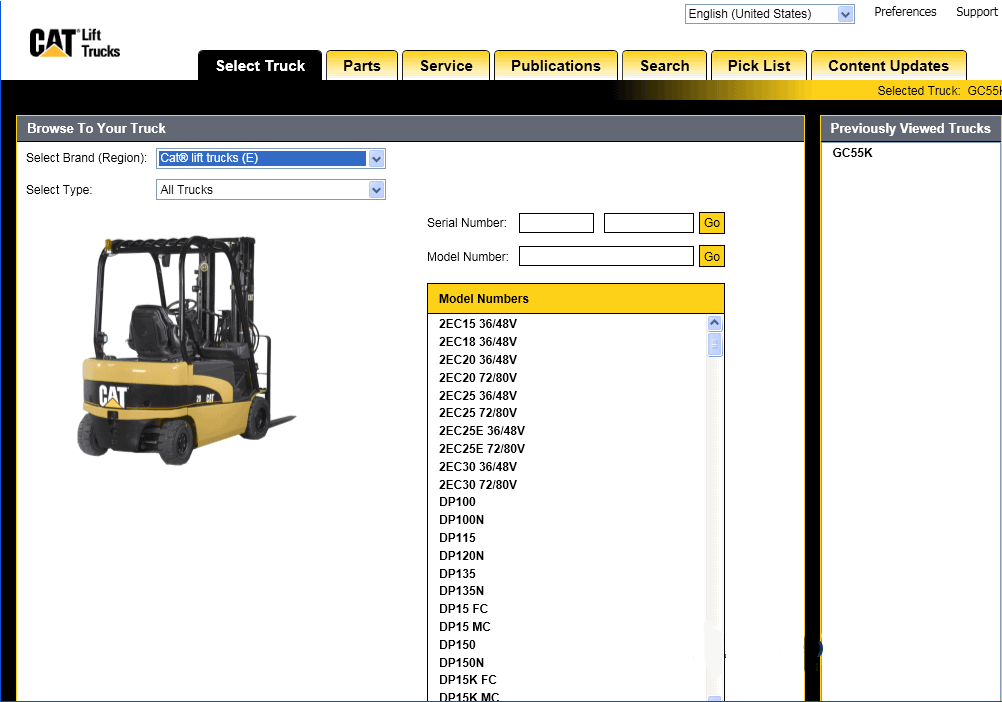 Caterpillar Lift Trucks 2014 spare parts catalog workshop repair manual