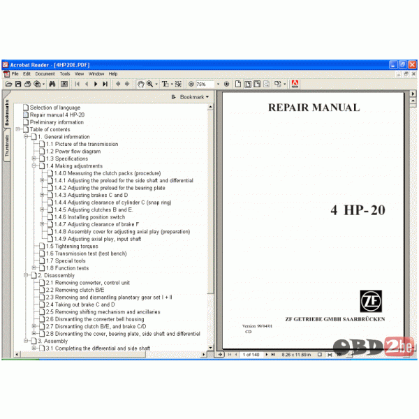 ZF 4 HP-20 Repair Manual
