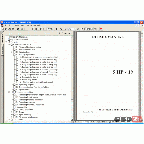 ZF 5 HP-19 Repair Manual