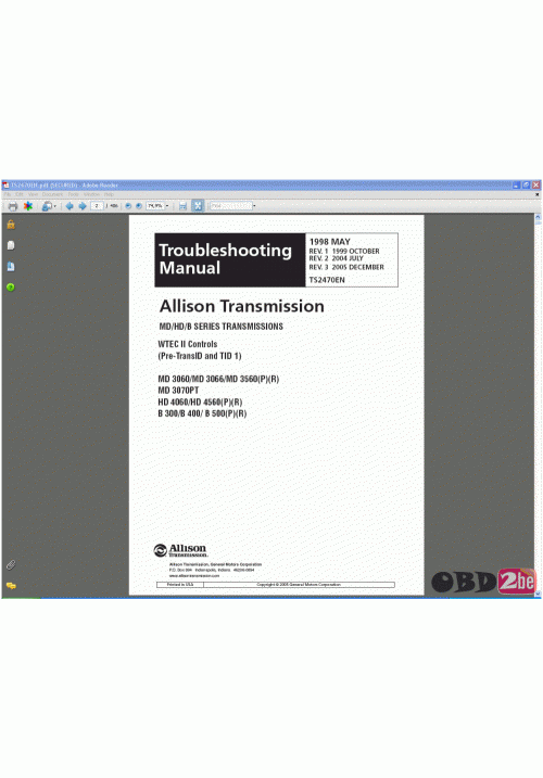 Allison Transmission - WTEC II Electronic Controls