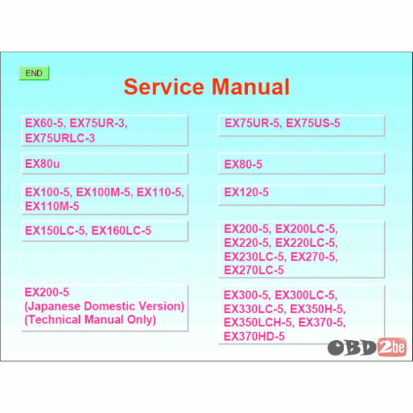 Hitachi EX-60 - EX-370