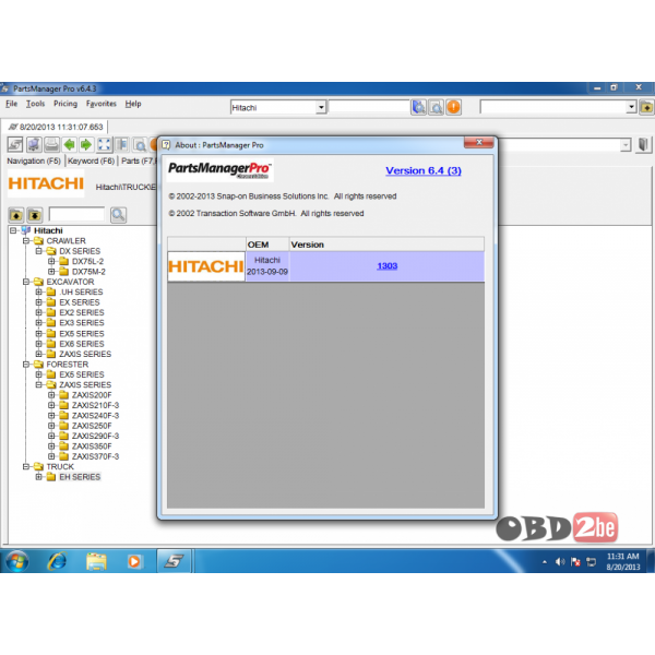 Hitachi PartsManager Pro 2016