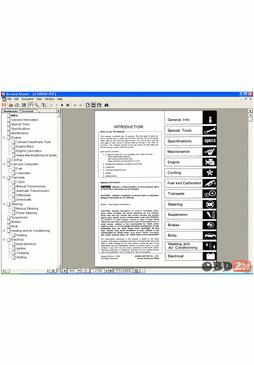 Honda Electronic Service Manuals