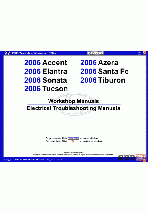 Hyundai Service Manuals 2006MY