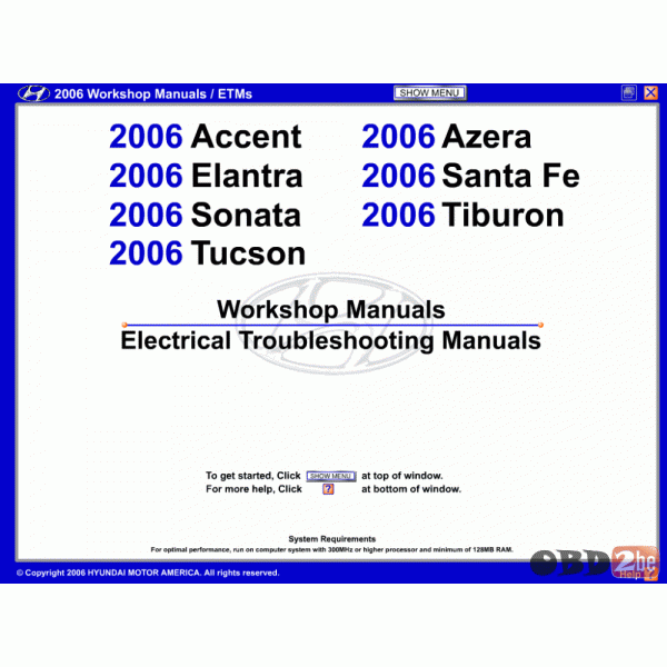 Hyundai Service Manuals 2006MY