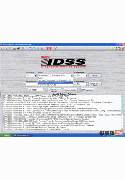 Isuzu IDSS - Isuzu Diagnostic Service System