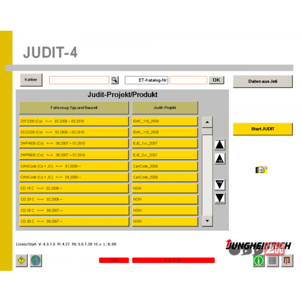 Jungheinrich JUDIT-4 - Diagnostic software (v4.33)