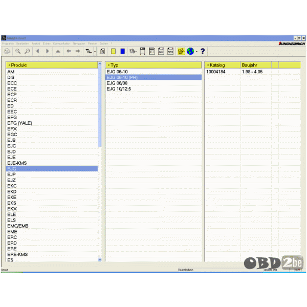 Jungheinrich SH + JUDIT-4 - Diagnostic software (v4.33) ENGLISH GERMAN