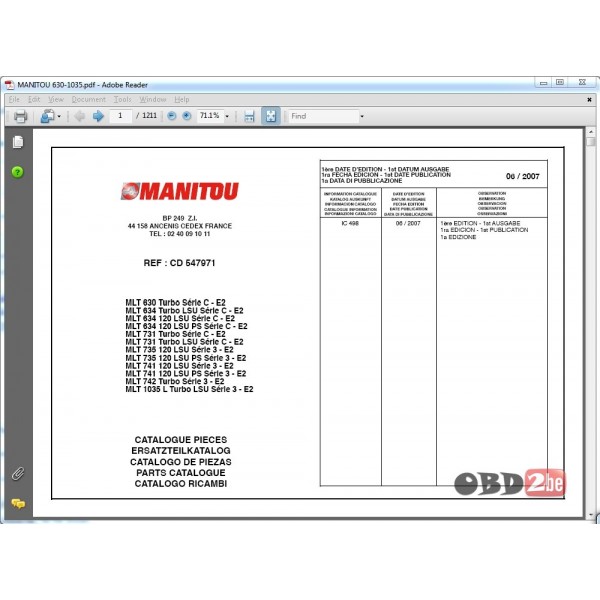 Manitou Forklift 2016