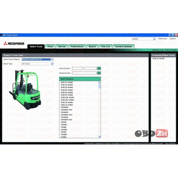 Mitsubishi Forklift Trucks MCFE [01 2016]