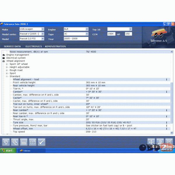 Tolerance Data 2009 CARS & TRUCKS