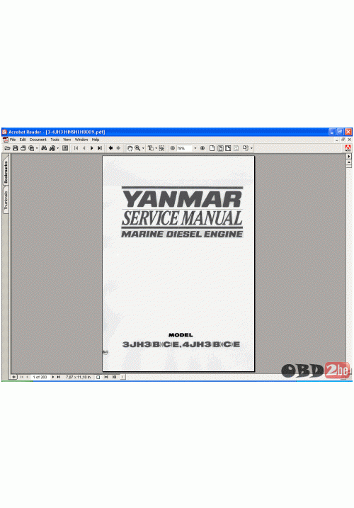 Yanmar Marine Diesel Engine 3JH3(B)(C)E, 4JH3(B)(C)E