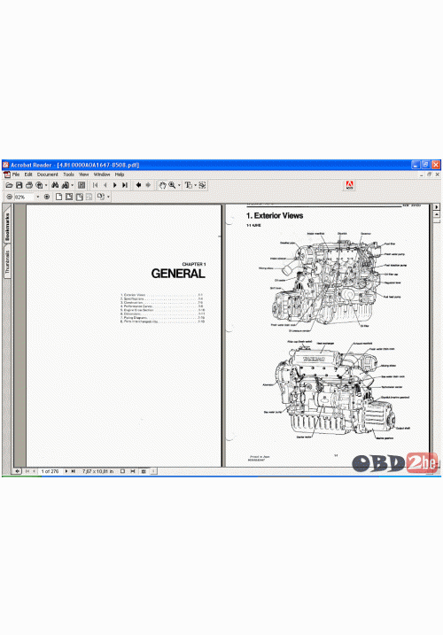 Yanmar Marine Diesel Engine 4JH(B)E, 4JH-T(B)E, 4JH-HT(B)E, 4JH-DT(B)E