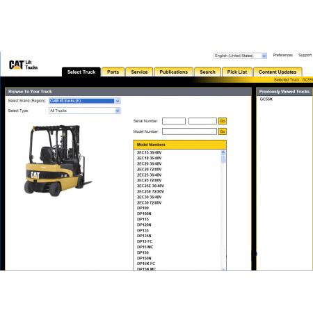 Caterpillar Lift Trucks Catalog