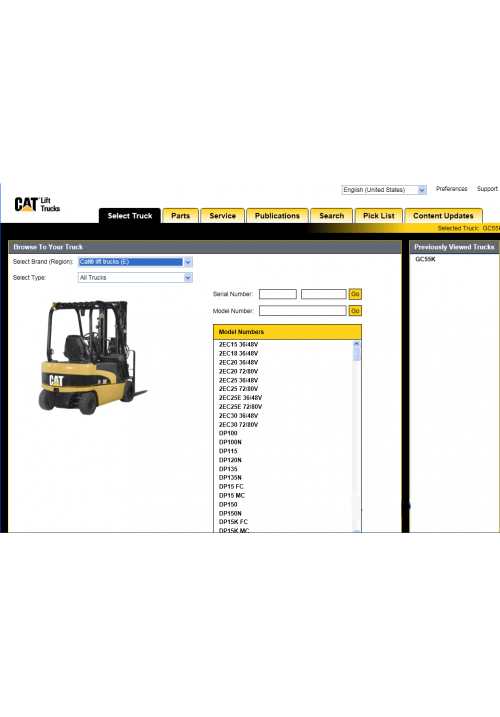 Caterpillar Lift Trucks Catalog