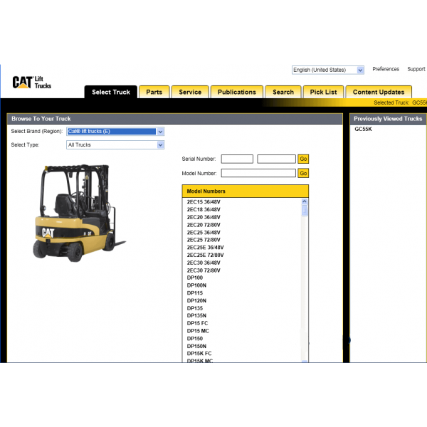 Caterpillar Lift Trucks Catalog